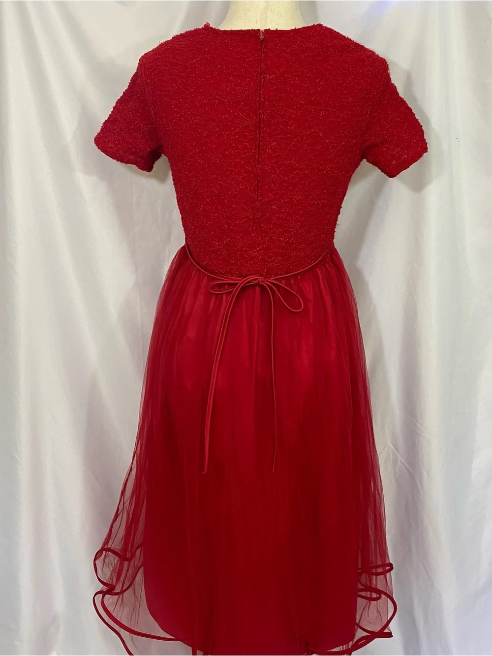 Vintage Ashley Ann Red Party Dress Size 16